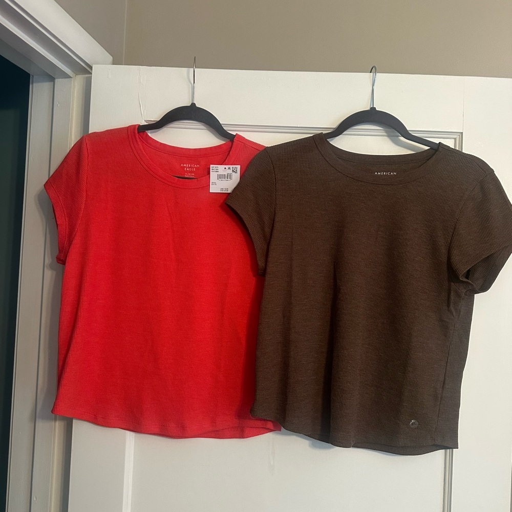 American Eagle Red and Brown T-Shirts